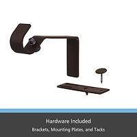 Kenney 5/8" Fast Fit No Measure 2-pc. Curtain Rod Brackets