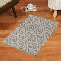 Riviera Home Grey Pattern Rectangular Accent Indoor Rugs