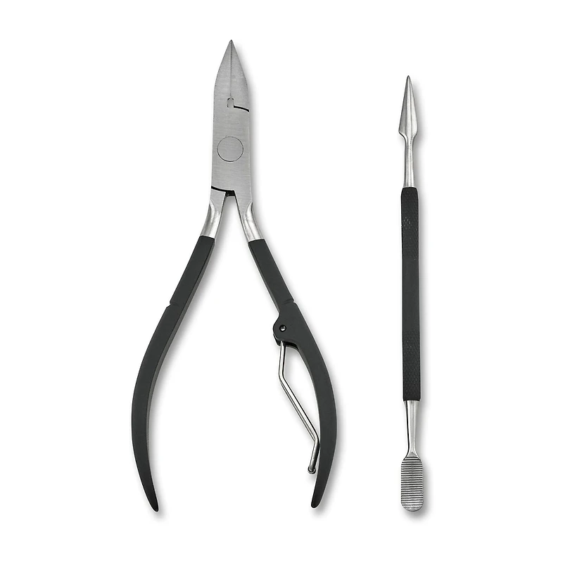 Japonesque Toenail Clipper & Cuticle Pusher Soft Touch Manicure Kit