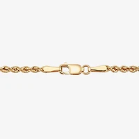 Womens 10K Gold Circle 18 Inch Pendant Necklace