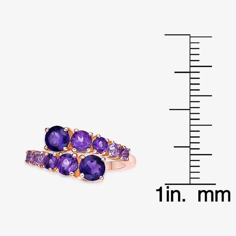 Womens Genuine Semi Precious Stone Sterling Silver Bypass Cocktail Ring