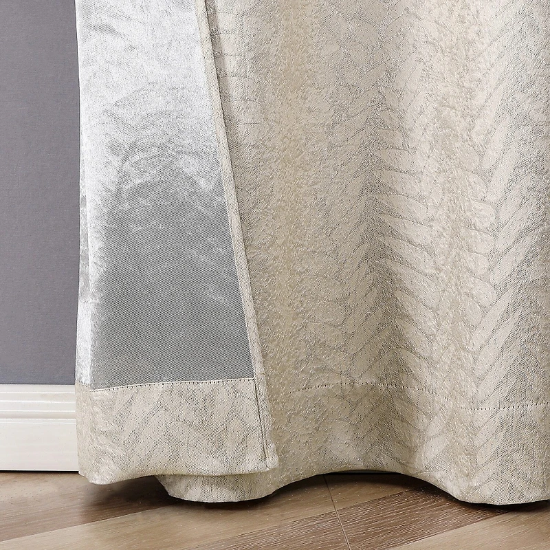 Regal Home Joelle Embossed Grommet Top Energy Saving Blackout Set of 2 Curtain Panel