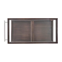 Linon Downey Glass-Top Serving Cart