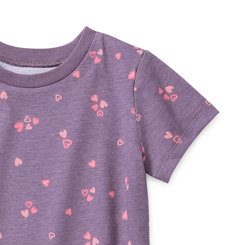 Okie Dokie Toddler Girls Round Neck Short Sleeve Regular Fit Graphic T-Shirt