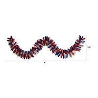 Nearly Natural American Flag Themed Christmas Indoor Garland