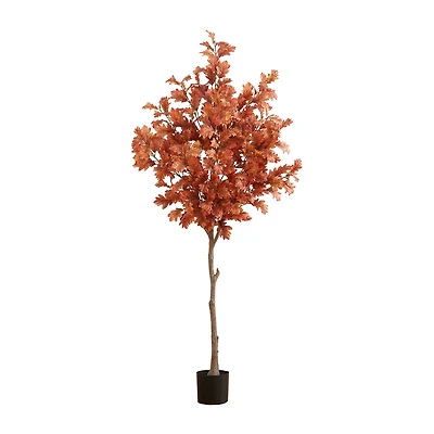 Nearly Natural 6ft Autumn Oak Indoor Artificial Tree