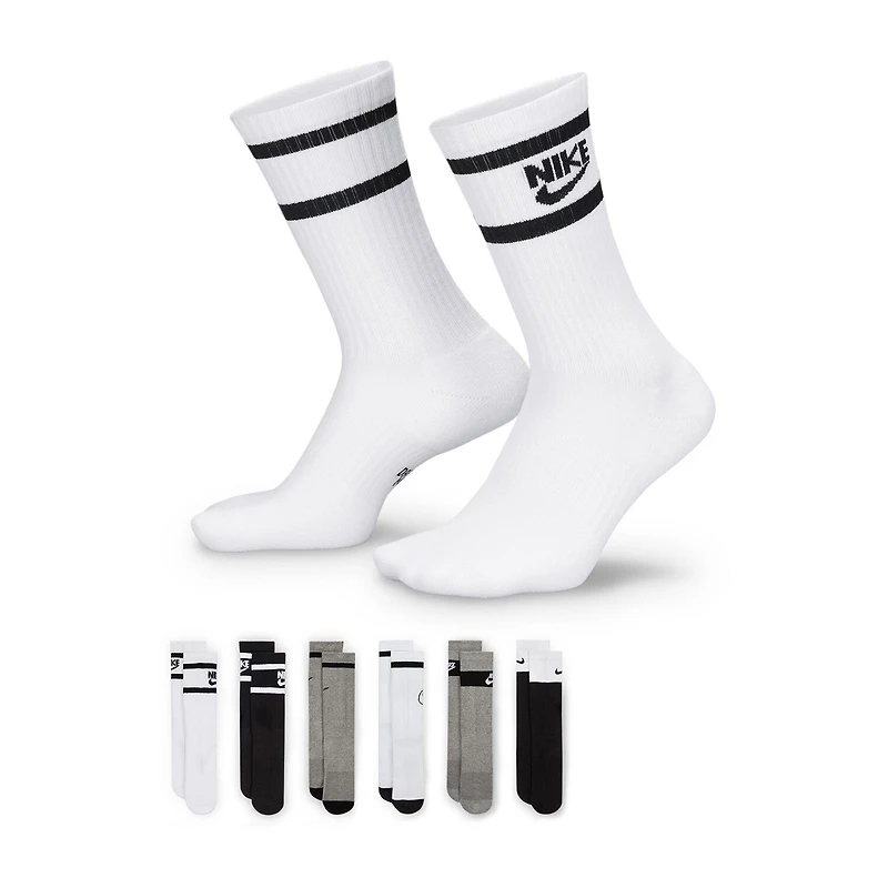 Nike Little & Big Kid Unisex 6 Pair Crew Socks