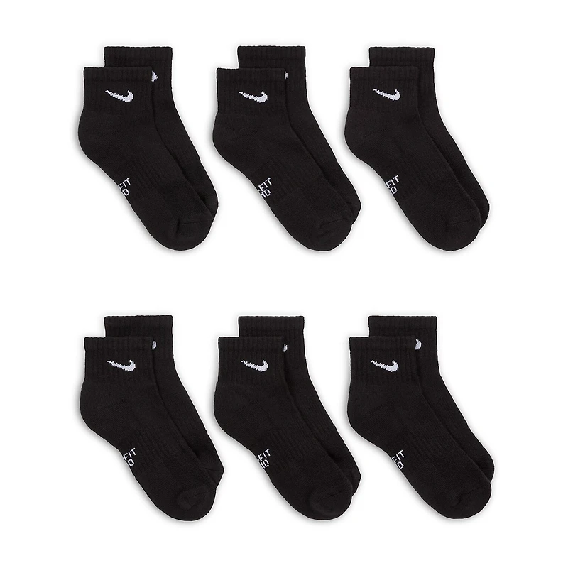 Nike Little & Big Kid Unisex 6 Pair Quarter Ankle Socks