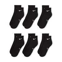 Nike Little & Big Kid Unisex 6 Pair Quarter Ankle Socks
