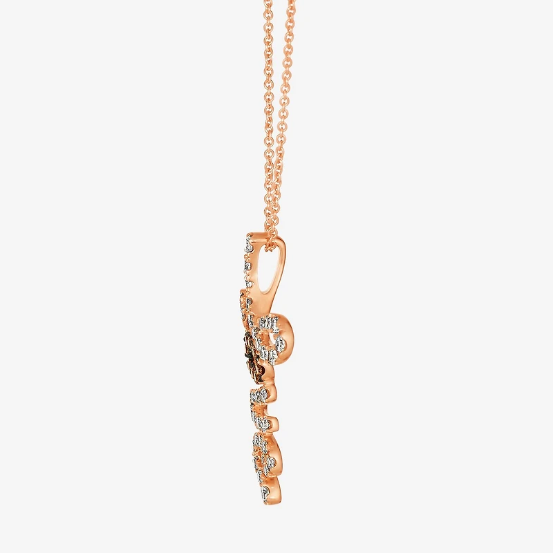 Le Vian Grand Sample Sale Le Vian Grand Sample Sale Love Womens 1/2 CT. T.W. Natural Champagne Diamond 14K Gold 19 Inch Pendant Necklace