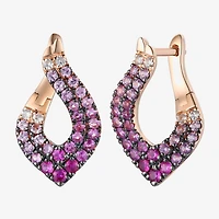 Le Vian Grand Sample Sale Le Vian Grand Sample Sale Limited Quantities! Womens Genuine Pink Sapphire 14K Gold 22mm Hoop Earrings