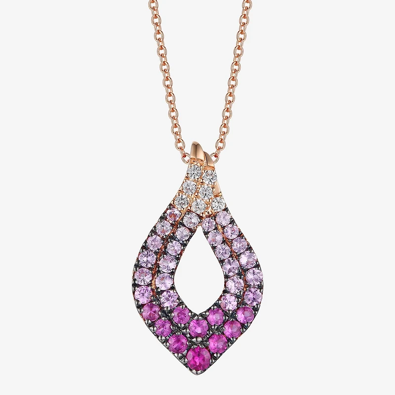 Le Vian Grand Sample Sale Le Vian Grand Sample Sale Limited Quantities! Womens Genuine Pink Sapphire 14K Gold 20 Inch Pendant Necklace