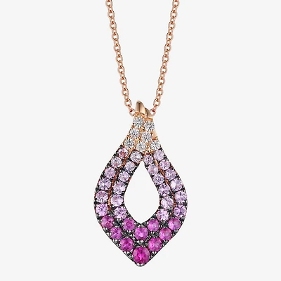 Le Vian Grand Sample Sale Le Vian Grand Sample Sale Limited Quantities! Womens Genuine Pink Sapphire 14K Gold 20 Inch Pendant Necklace