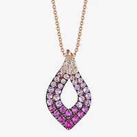 Le Vian Grand Sample Sale Le Vian Grand Sample Sale Limited Quantities! Womens Genuine Pink Sapphire 14K Gold 20 Inch Pendant Necklace