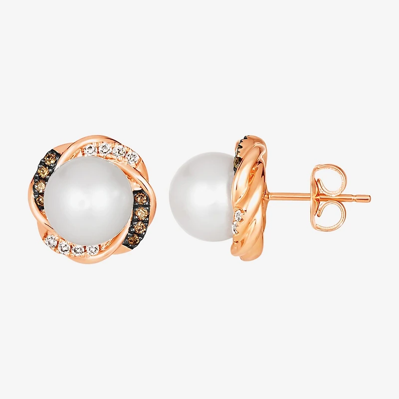 Le Vian Grand Sample Sale Le Vian Grand Sample Sale Limited Quantities! 1/4 CT. T.W. Genuine White Cultured Freshwater Pearl 14K Gold 11.8mm Round Stud Earrings