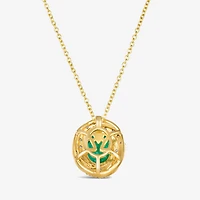 Le Vian Grand Sample Sale Le Vian Grand Sample Sale Limited Quantities! Womens 1/6 CT. T.W. Genuine Green Emerald 14K Gold Oval 18 Inch Pendant Necklace
