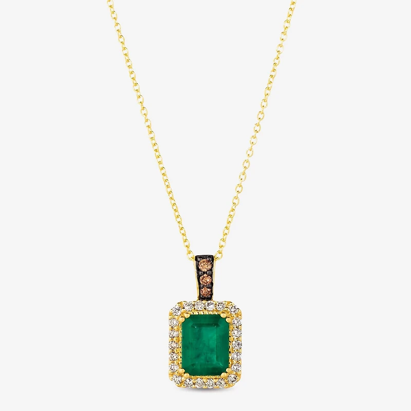 Le Vian Grand Sample Sale Le Vian Grand Sample Sale Limited Quantities! Womens / CT. T.W. Genuine Green Emerald 14K Gold Inch Pendant Necklace