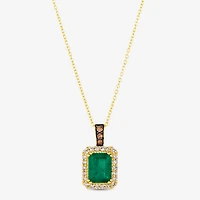Le Vian Grand Sample Sale Le Vian Grand Sample Sale Limited Quantities! Womens / CT. T.W. Genuine Green Emerald 14K Gold Inch Pendant Necklace