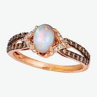 Le Vian Grand Sample Sale Le Vian Grand Sample Sale Limited Quantities! Womens 1/3 CT. T.W. Genuine White Opal 14K Gold Oval Side Stone Cocktail Ring