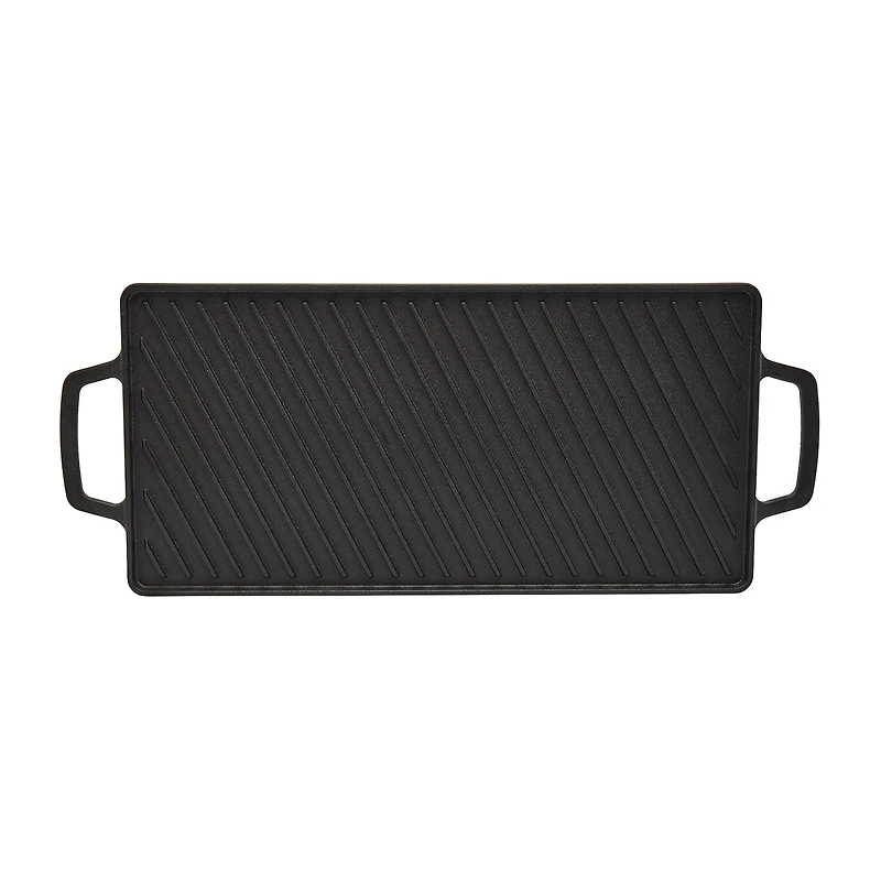 Smith & Clark Cast Iron Reversible 20X10 Grill Griddle