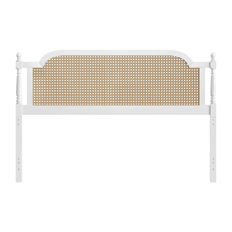 Melanie Wood and Cane Headboard