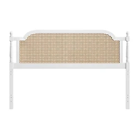 Melanie Wood and Cane Headboard