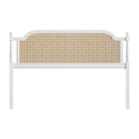 Melanie Wood and Cane Headboard