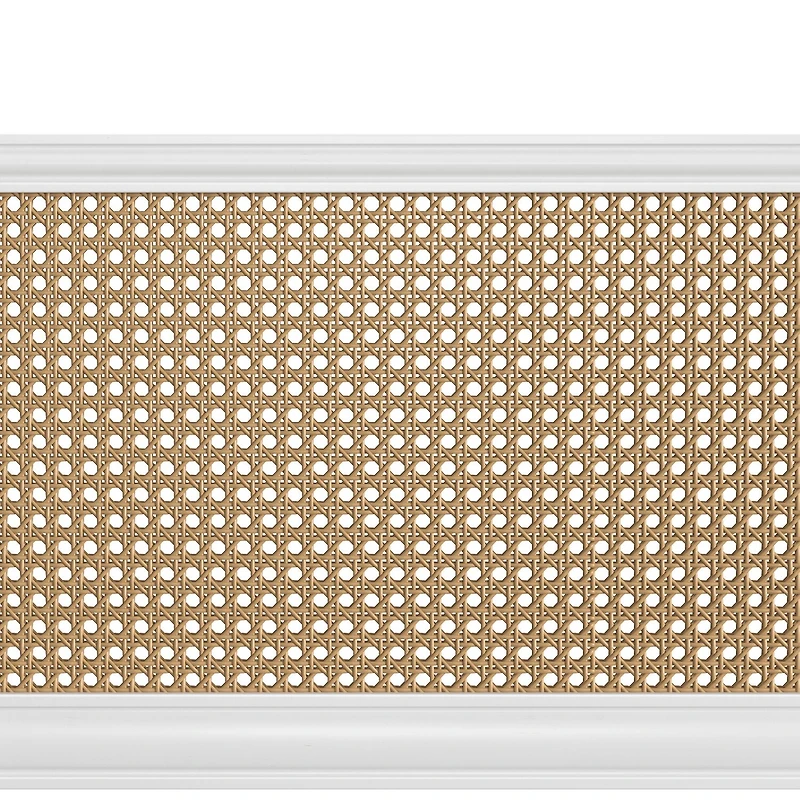 Melanie Wood and Cane Headboard