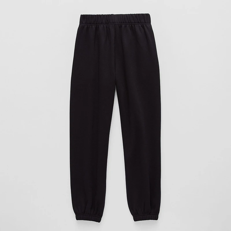 Xersion Little & Big Kid Girls Cinched High Rise Regular Fit Fleece Jogger Pant