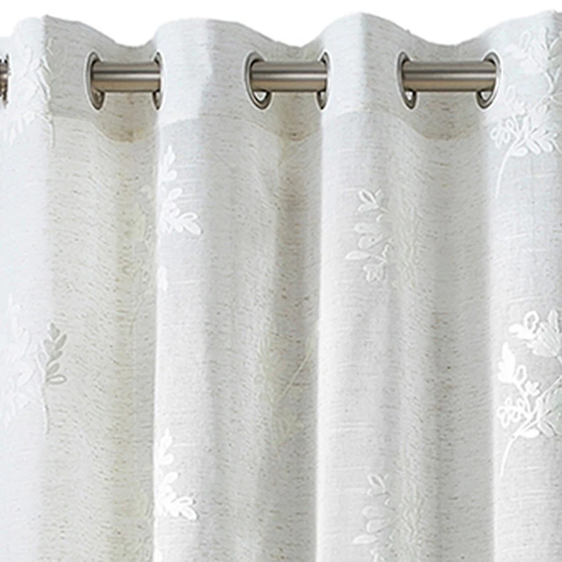 Martha Stewart Soriah Grommet Top Sheer Single Curtain Panel