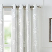 Martha Stewart Soriah Grommet Top Sheer Single Curtain Panel