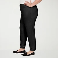 Alfred Dunner Detail Driven Womens Plus Straight Ankle Pant