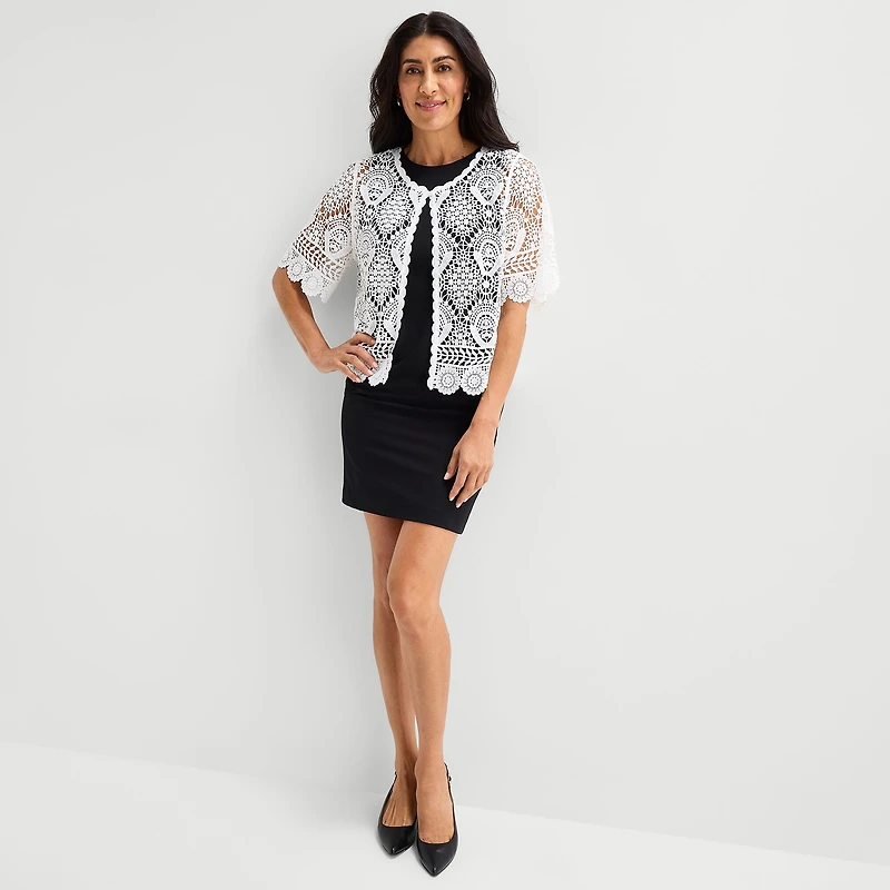 Perceptions Womens Short Sleeve Shrug