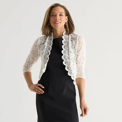 Perceptions Womens 3/4 Sleeve Shrug