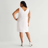 Maya Brooke Womens Plus Jacket Dress