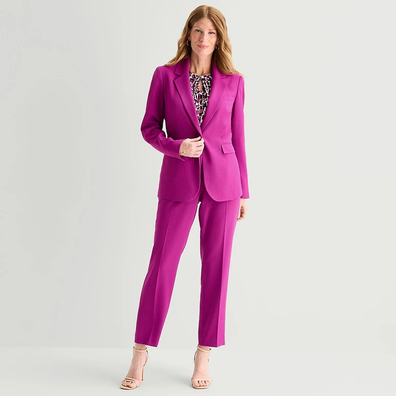 Black Label by Evan-Picone Womens Classic Fit Suit Jacket