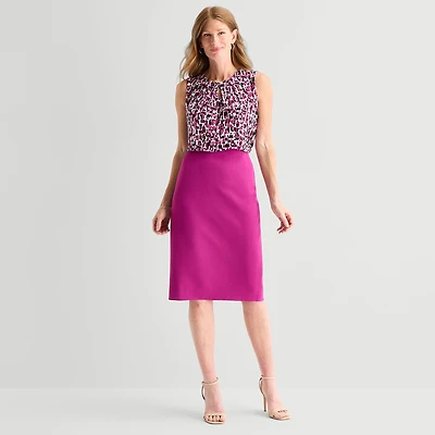 Black Label by Evan-Picone Womens Suit Skirt