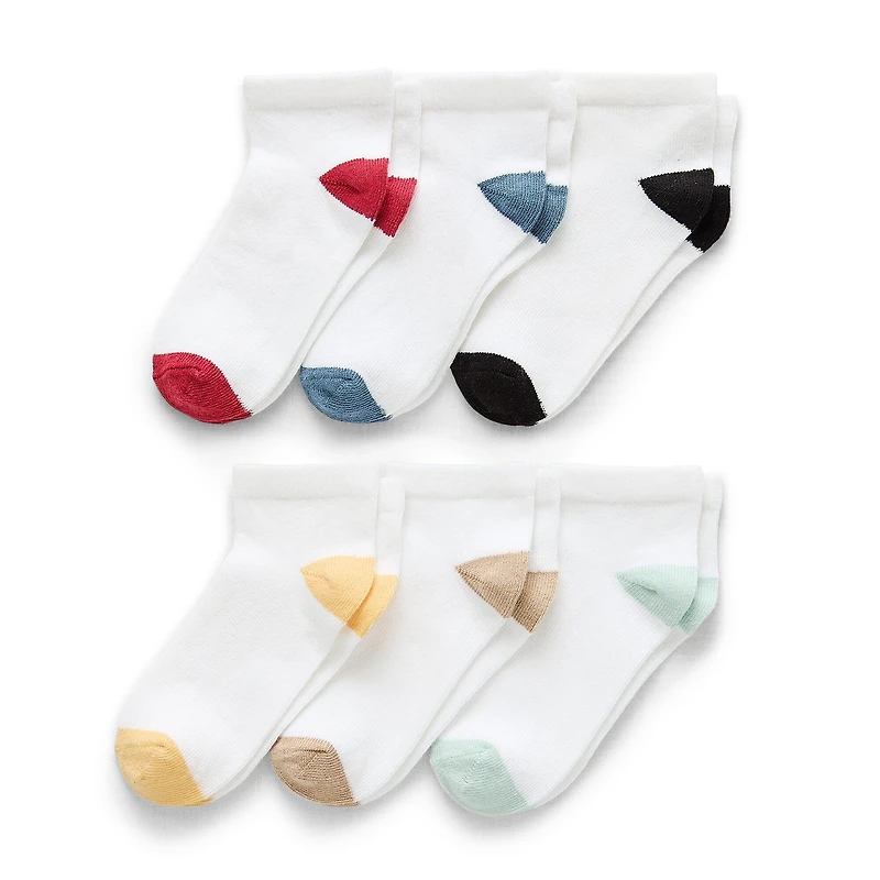 Okie Dokie Toddler Boys Multi-Pack 6 Pair Low Cut Socks