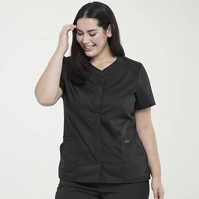 Cherokee Womens V Neck Short Sleeve Scrub Top