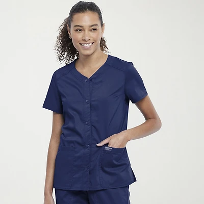 Cherokee Womens V Neck Short Sleeve Scrub Top