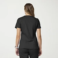 Cherokee Womens Mock Neck Short Sleeve Scrub Top