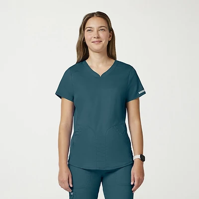 Cherokee Womens V Neck Short Sleeve Scrub Top