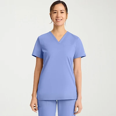 Cherokee Womens V Neck Short Sleeve Scrub Top
