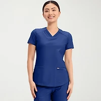 Cherokee Womens V Neck Short Sleeve Scrub Top