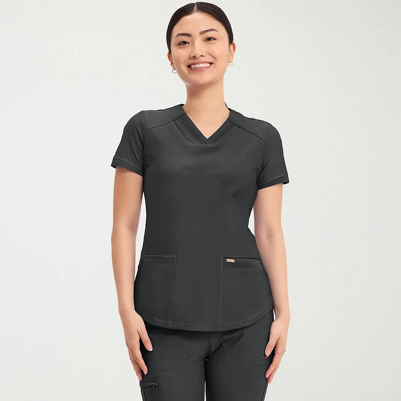 Cherokee Ck Form Womens V Neck Short Sleeve Scrub Top