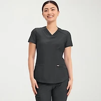 Cherokee Ck Form Womens V Neck Short Sleeve Scrub Top