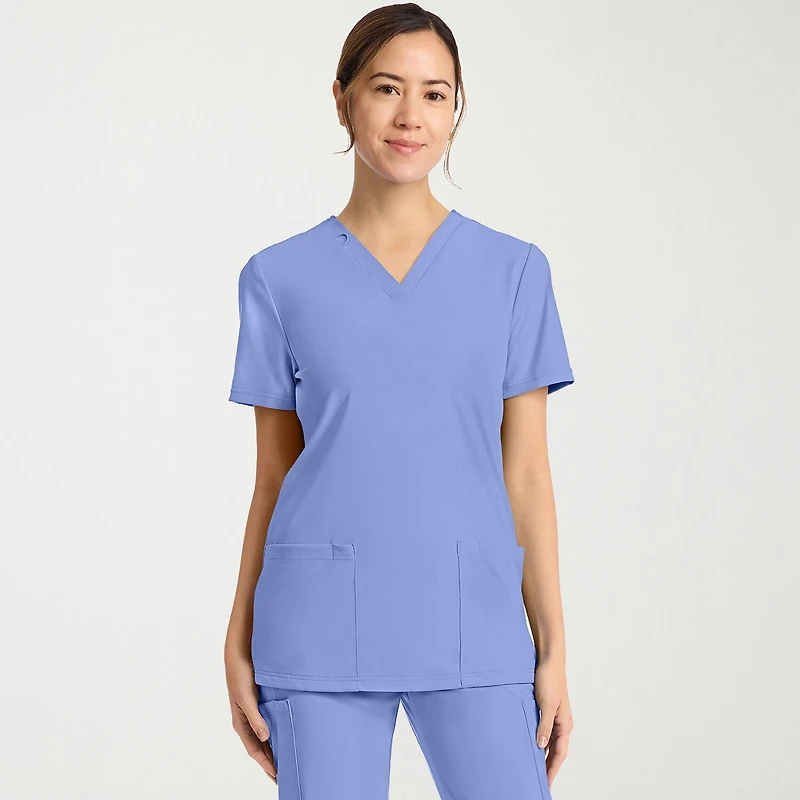 Cherokee Womens V Neck Short Sleeve Scrub Top