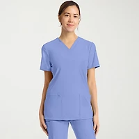 Cherokee Womens V Neck Short Sleeve Scrub Top