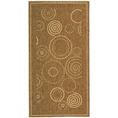 Courtyard Circles Indoor/Outdoor Rectangular Rugs