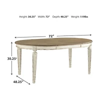 Signature Design by Ashley Realyn 5-Piece Oval Extension Ladderback Dining Set